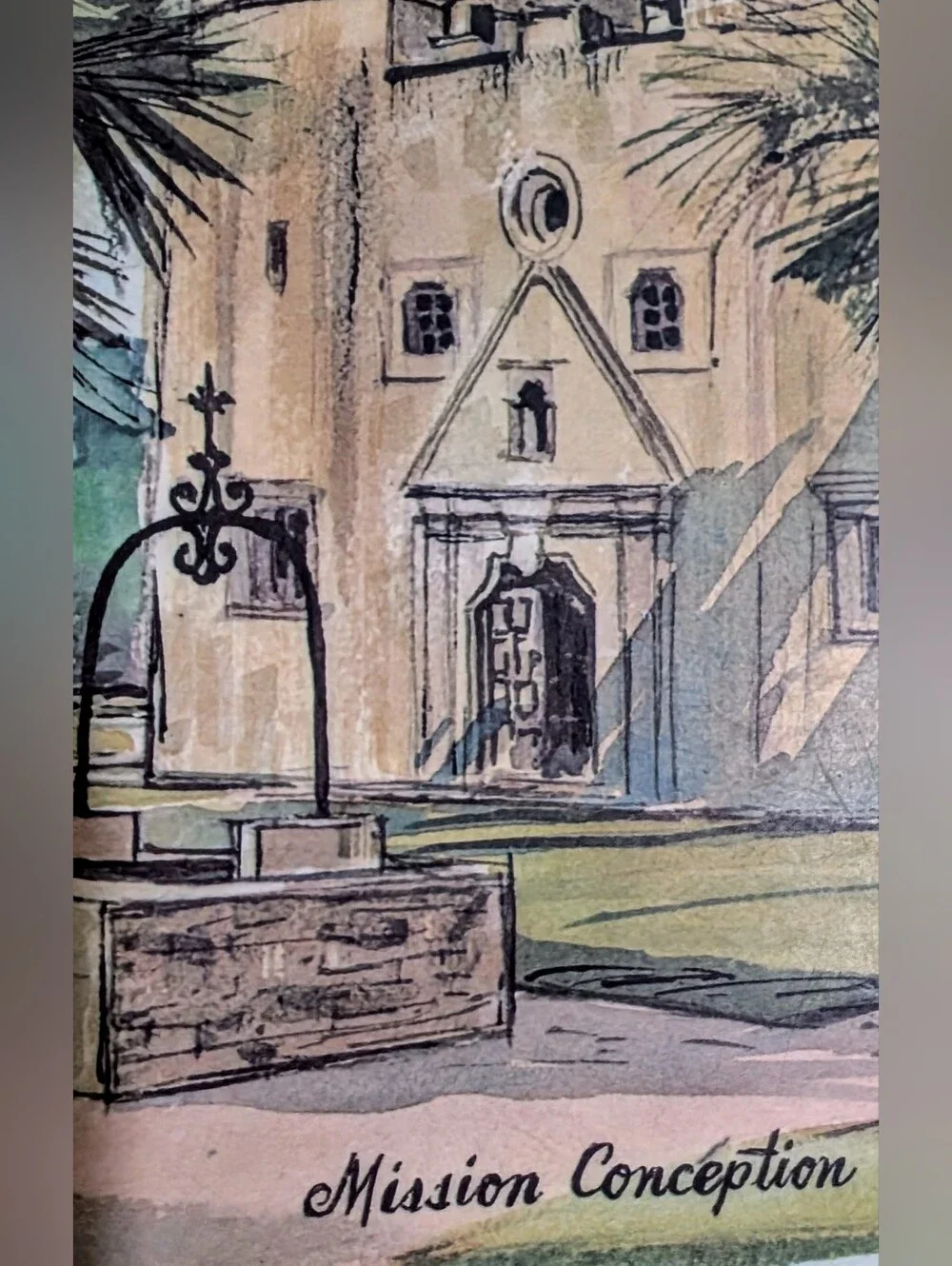 Vintage City of San Antonio, Texas James McBride Watercolor Placemats Set of 8